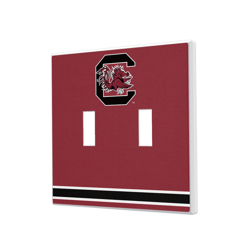 University of South Carolina Gamecocks Stripe Hidden-Screw Light Switch Plate