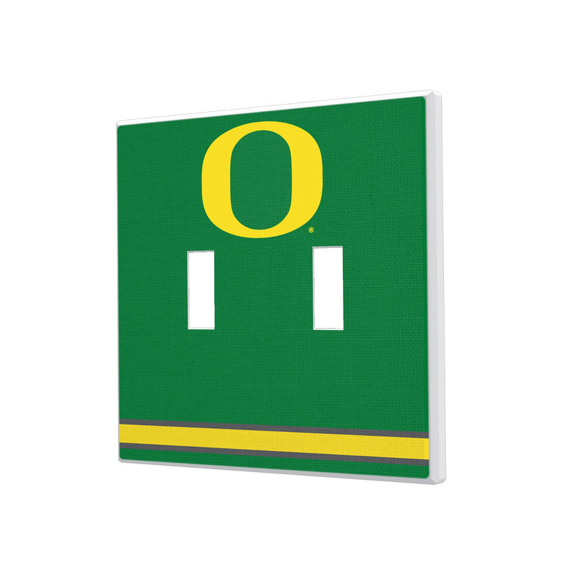 University of Oregon Ducks Stripe Hidden-Screw Light Switch Plate