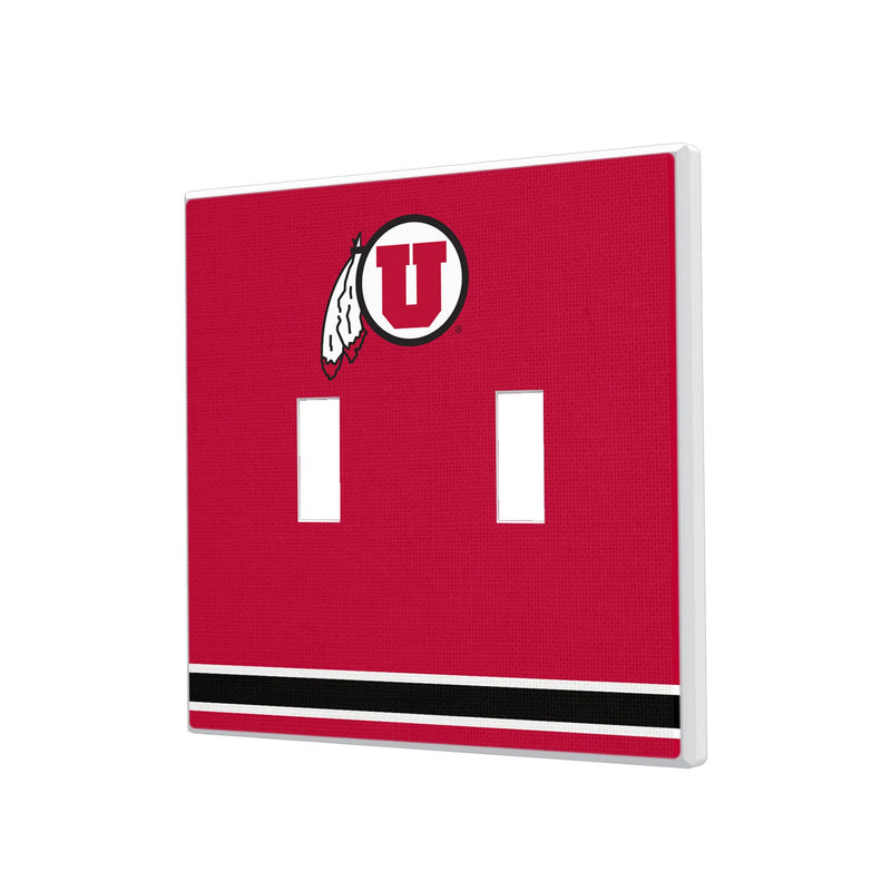 University of Utah Utes Stripe Hidden-Screw Light Switch Plate