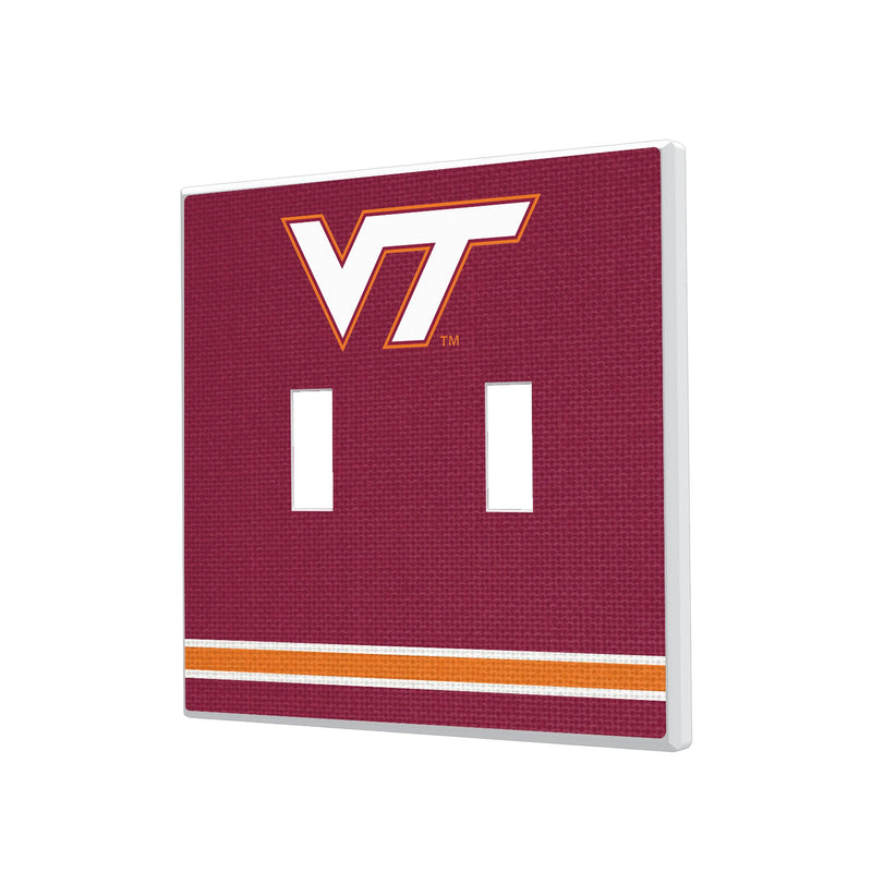 Virginia Tech Hokies Stripe Hidden-Screw Light Switch Plate