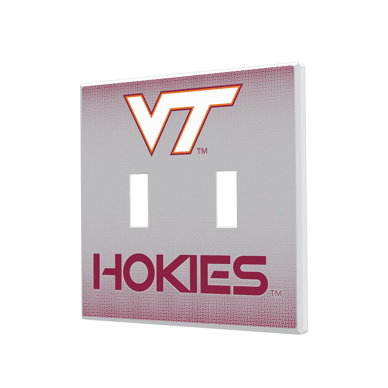 Virginia Tech Hokies Linen Hidden-Screw Light Switch Plate