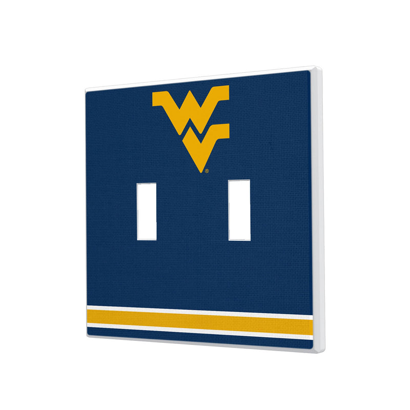 West Virginia University Mountaineers Stripe Hidden-Screw Light Switch Plate