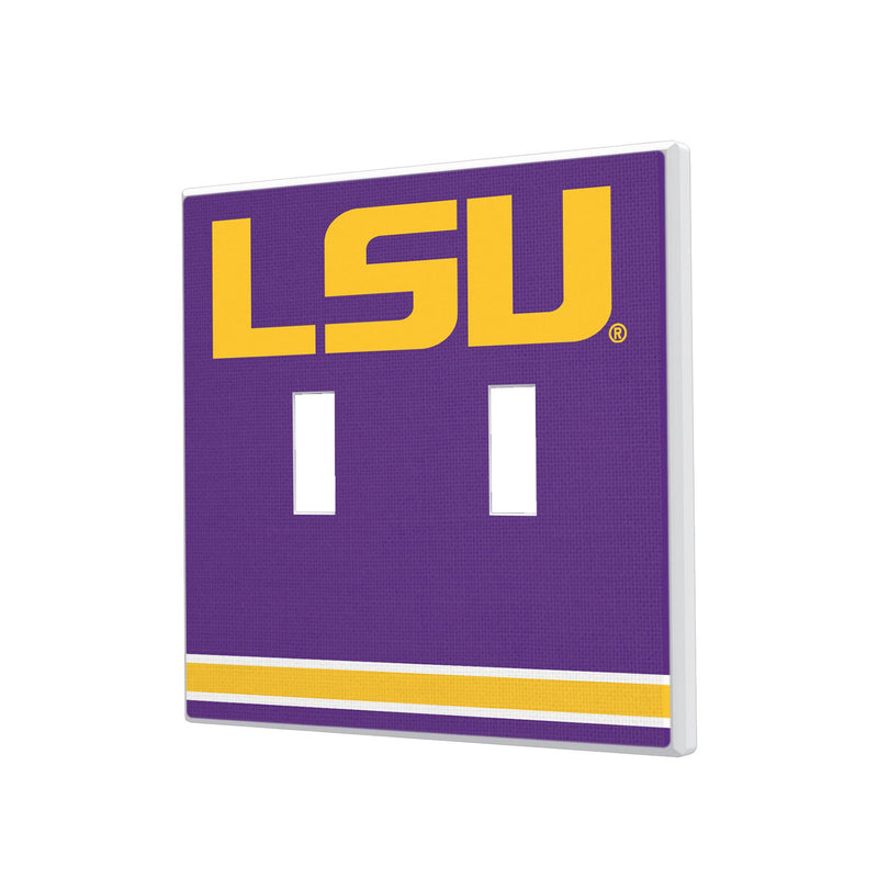 Louisiana State University Tigers Stripe Hidden-Screw Light Switch Plate