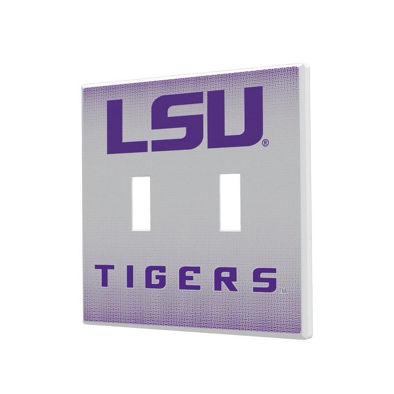 Louisiana State University Tigers Linen Hidden-Screw Light Switch Plate