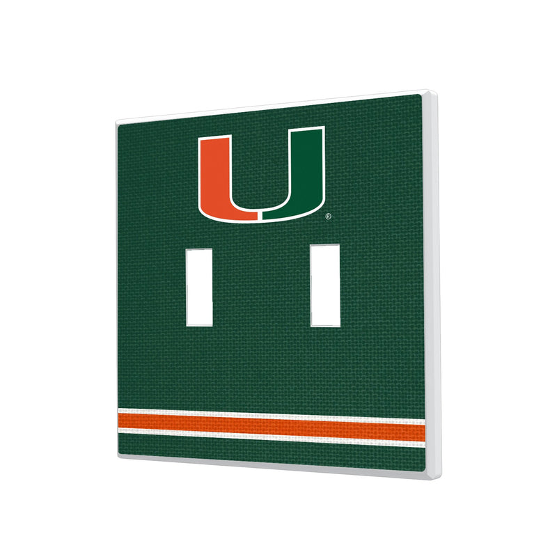 University of Miami Hurricanes Stripe Hidden-Screw Light Switch Plate