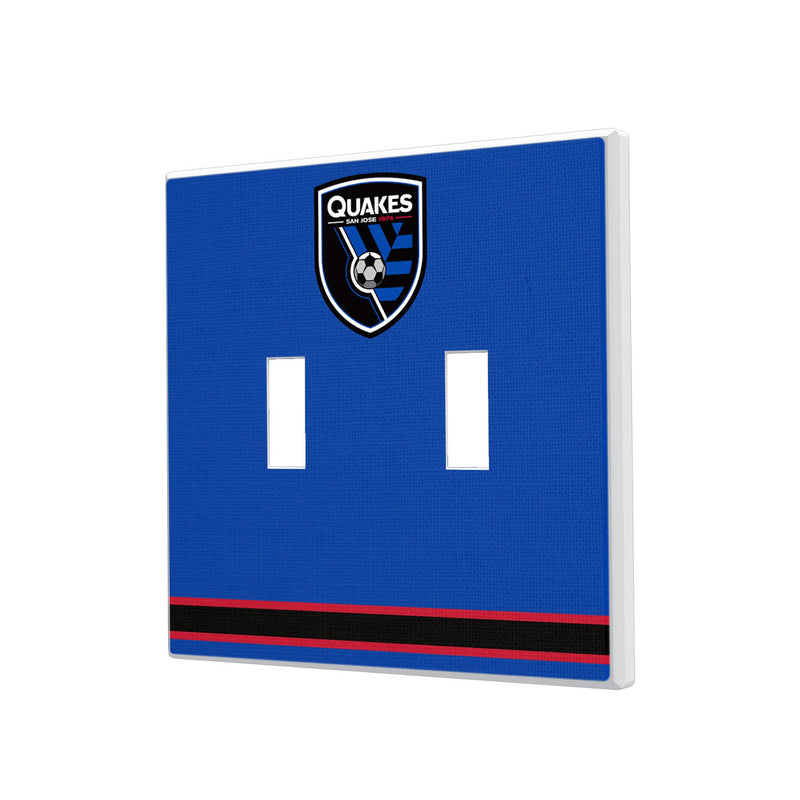 San Jose Earthquakes   Stripe Hidden-Screw Light Switch Plate