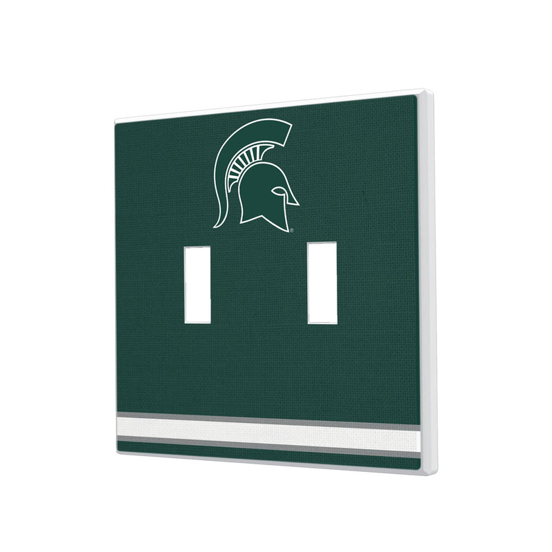 Michigan State University Spartans Stripe Hidden-Screw Light Switch Plate