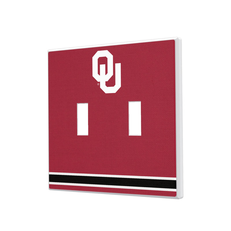 University of Oklahoma Sooners Stripe Hidden-Screw Light Switch Plate