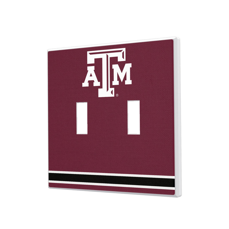 Texas A&M University Aggies Stripe Hidden-Screw Light Switch Plate