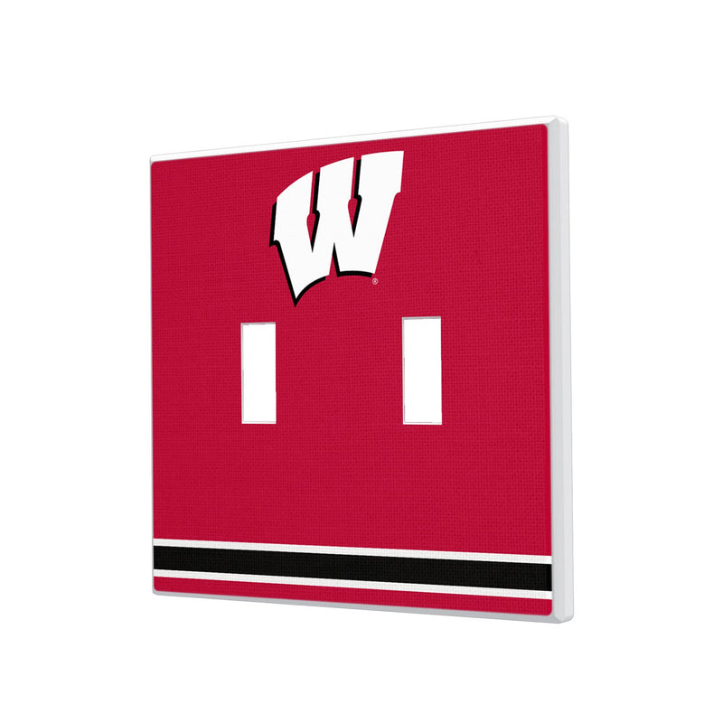 University of Wisconsin Badgers Stripe Hidden-Screw Light Switch Plate