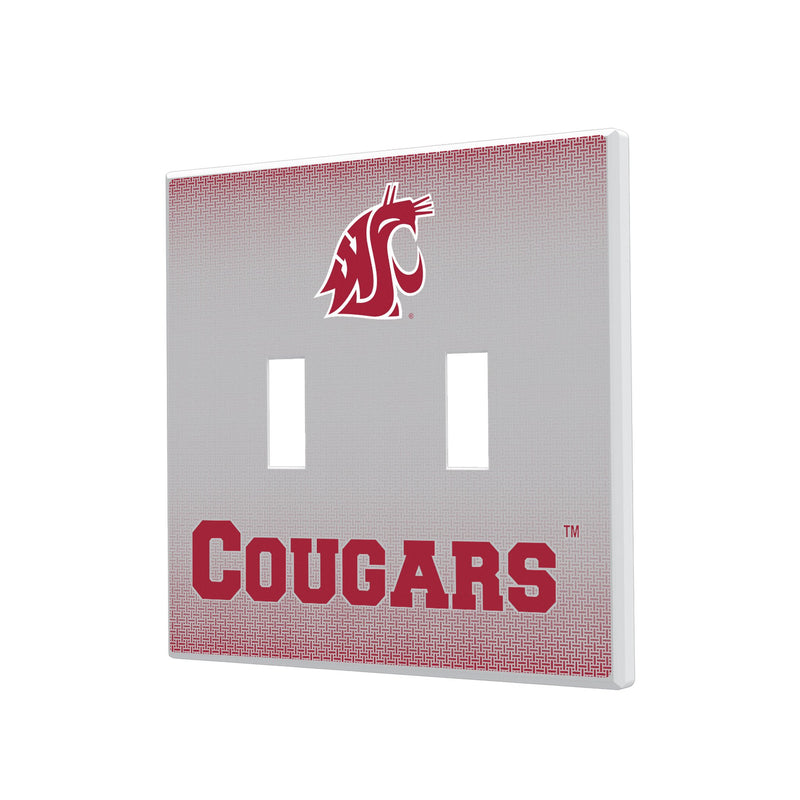 Washington State Cougars Linen Hidden-Screw Light Switch Plate