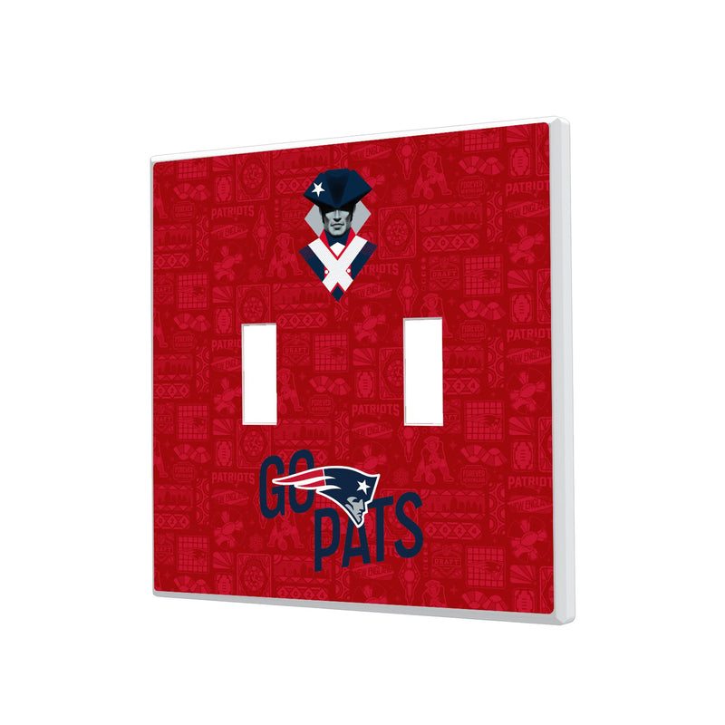 New England Patriots 2024 Illustrated Limited Edition Hidden-Screw Light Switch Plate