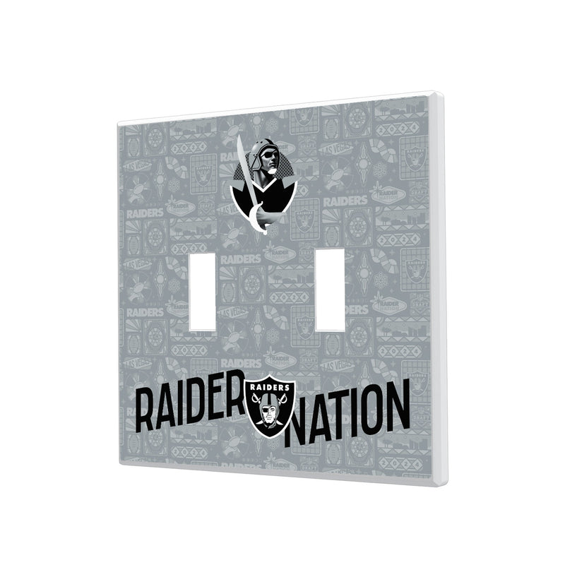 Las Vegas Raiders 2024 Illustrated Limited Edition Hidden-Screw Light Switch Plate