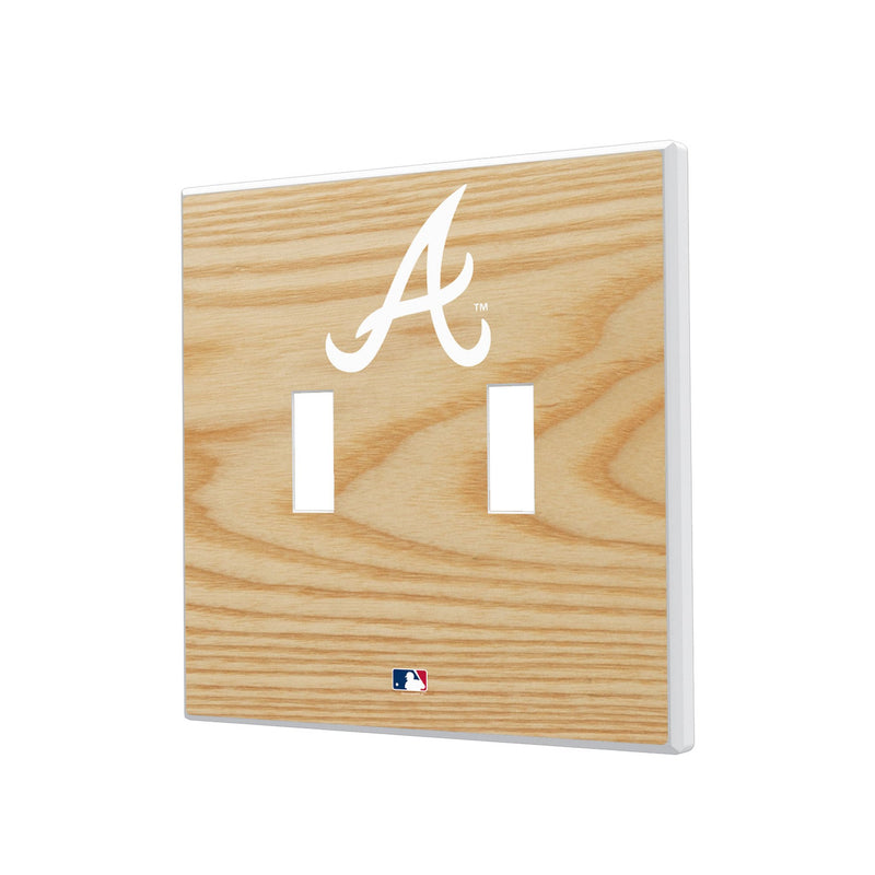 Atlanta Braves Baseball Bat Hidden-Screw Light Switch Plate