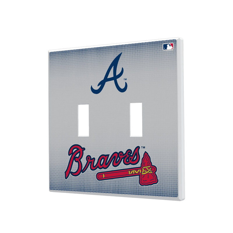 Atlanta Braves Linen Hidden-Screw Light Switch Plate