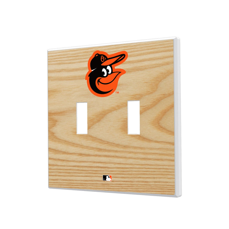 Baltimore Orioles Baseball Bat Hidden-Screw Light Switch Plate