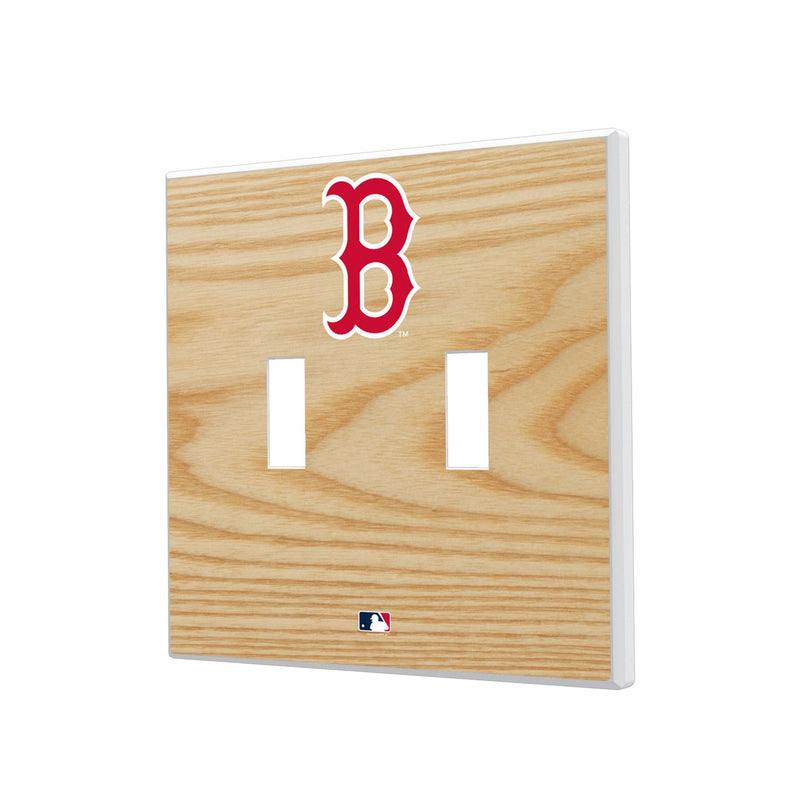 Boston Red Sox Baseball Bat Hidden-Screw Light Switch Plate