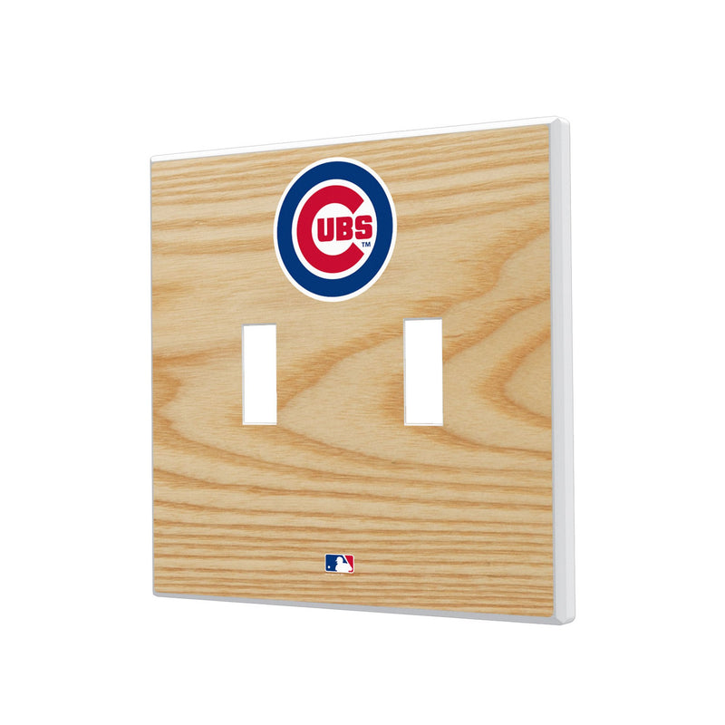 Chicago Cubs Baseball Bat Hidden-Screw Light Switch Plate