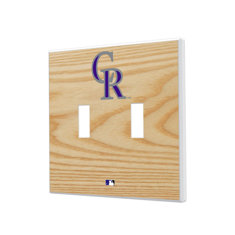 Colorado Rockies Baseball Bat Hidden-Screw Light Switch Plate