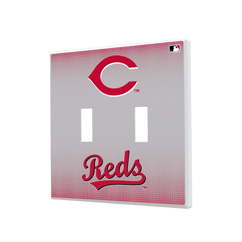 Cincinnati Reds Linen Hidden-Screw Light Switch Plate