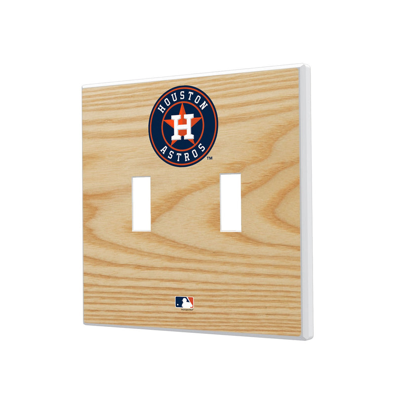 Houston Astros Baseball Bat Hidden-Screw Light Switch Plate