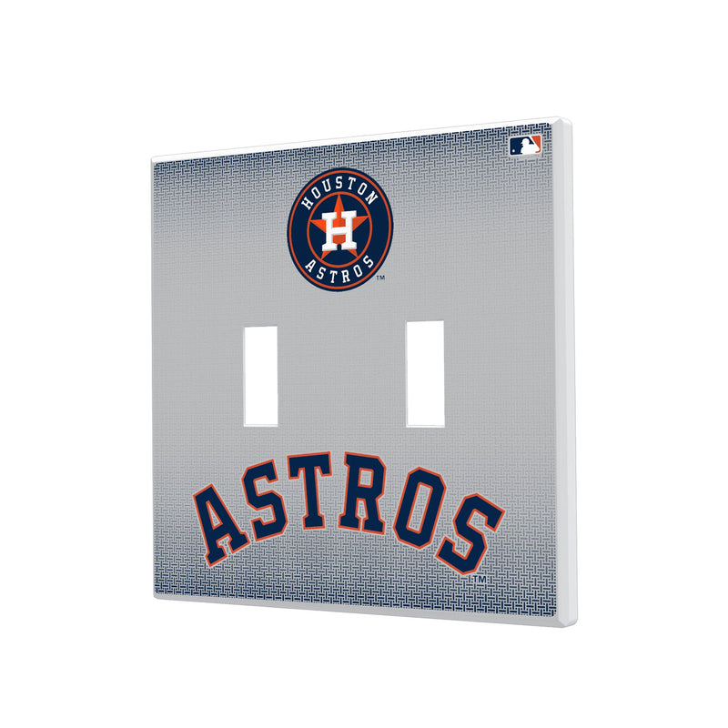 Houston Astros Linen Hidden-Screw Light Switch Plate