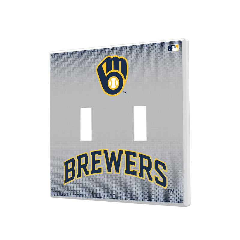 Milwaukee Brewers Linen Hidden-Screw Light Switch Plate