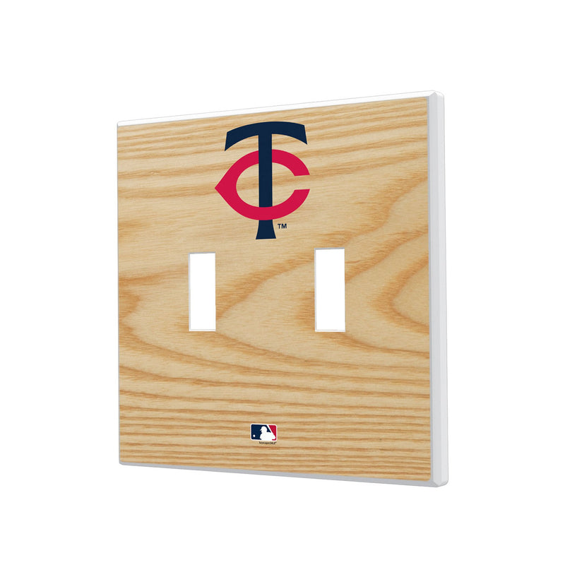 Minnesota Twins Baseball Bat Hidden-Screw Light Switch Plate