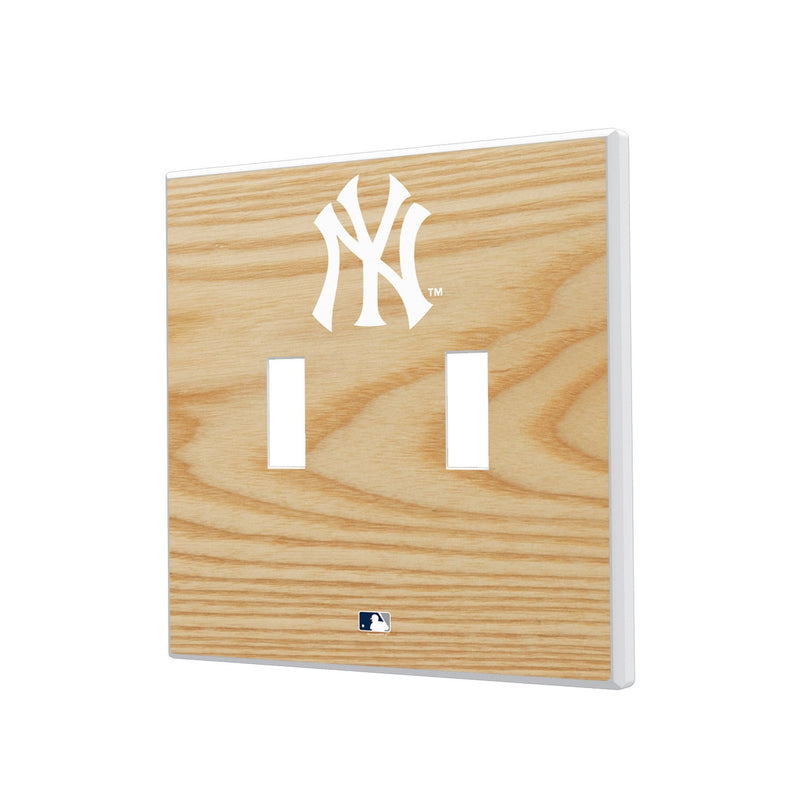 New York Yankees Baseball Bat Hidden-Screw Light Switch Plate