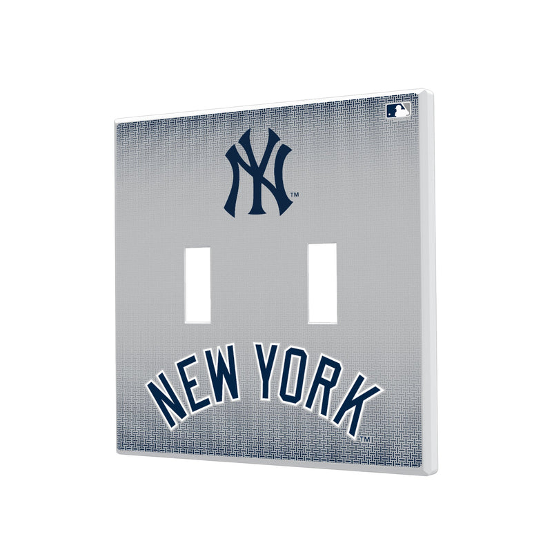 New York Yankees Linen Hidden-Screw Light Switch Plate