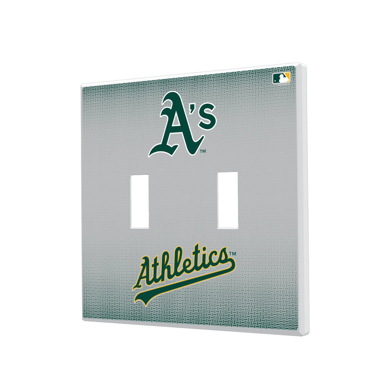 Oakland Athletics Linen Hidden-Screw Light Switch Plate