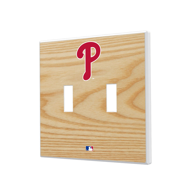 Philadelphia Phillies Baseball Bat Hidden-Screw Light Switch Plate