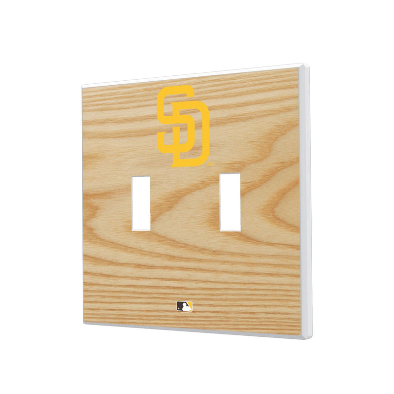 San Diego Padres Baseball Bat Hidden-Screw Light Switch Plate