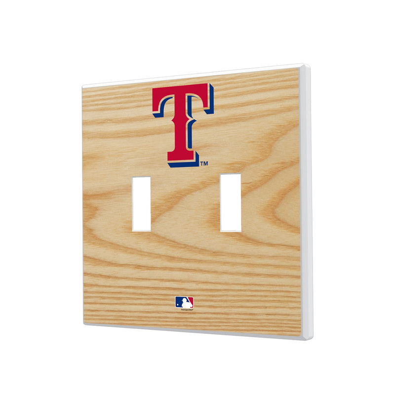 Texas Rangers Baseball Bat Hidden-Screw Light Switch Plate