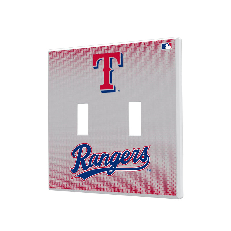 Texas Rangers Linen Hidden-Screw Light Switch Plate