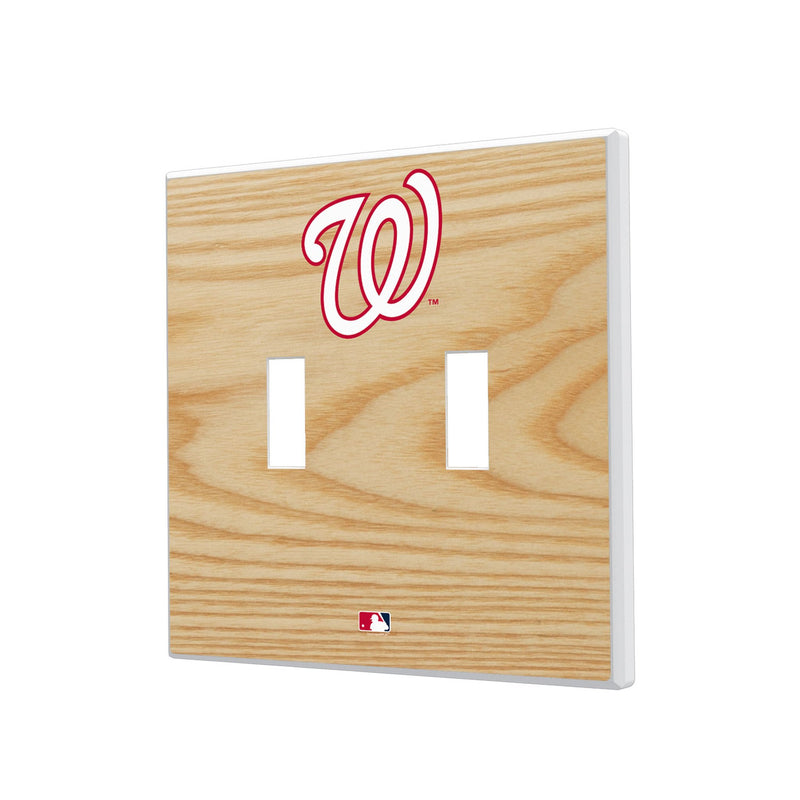 Washington Nationals Baseball Bat Hidden-Screw Light Switch Plate