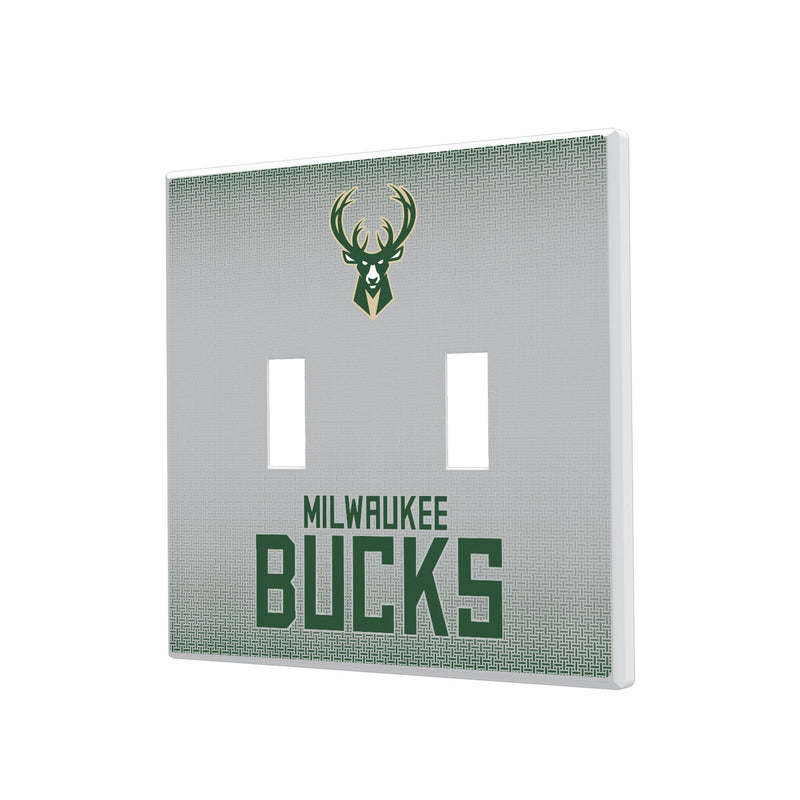 Milwaukee Bucks Linen Hidden-Screw Light Switch Plate