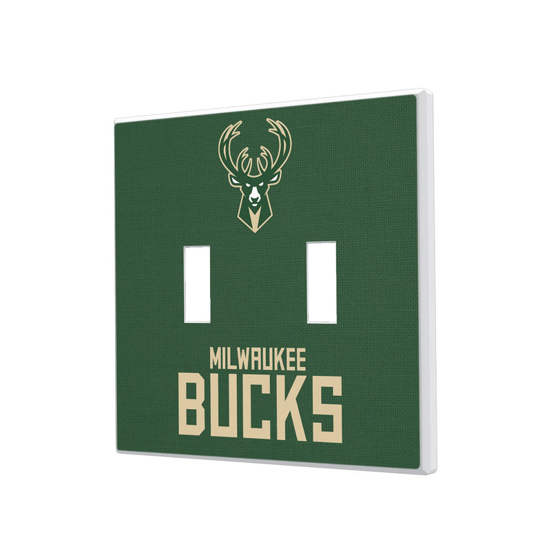 Milwaukee Bucks Solid Hidden-Screw Light Switch Plate