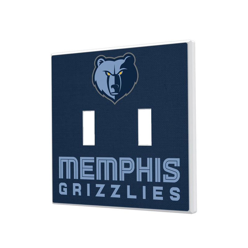 Memphis Grizzlies Solid Hidden-Screw Light Switch Plate