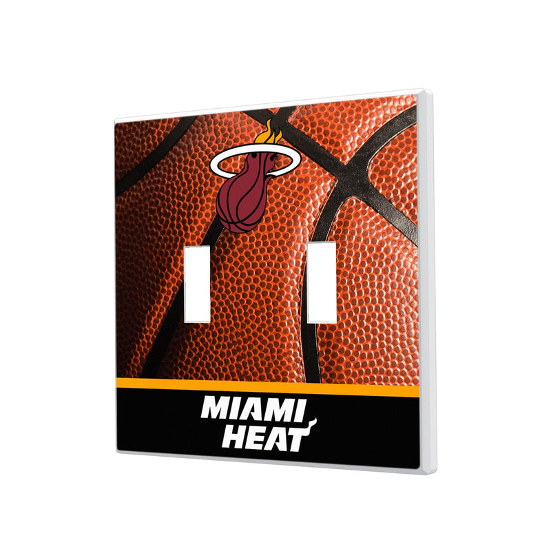 Miami Heat Basketball Hidden-Screw Light Switch Plate