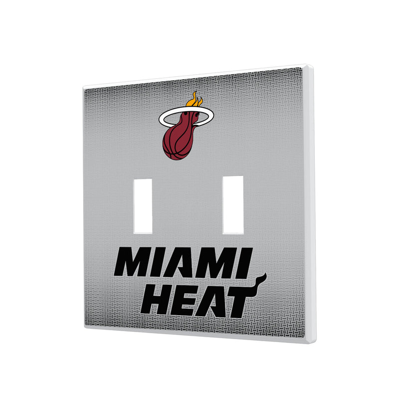 Miami Heat Linen Hidden-Screw Light Switch Plate