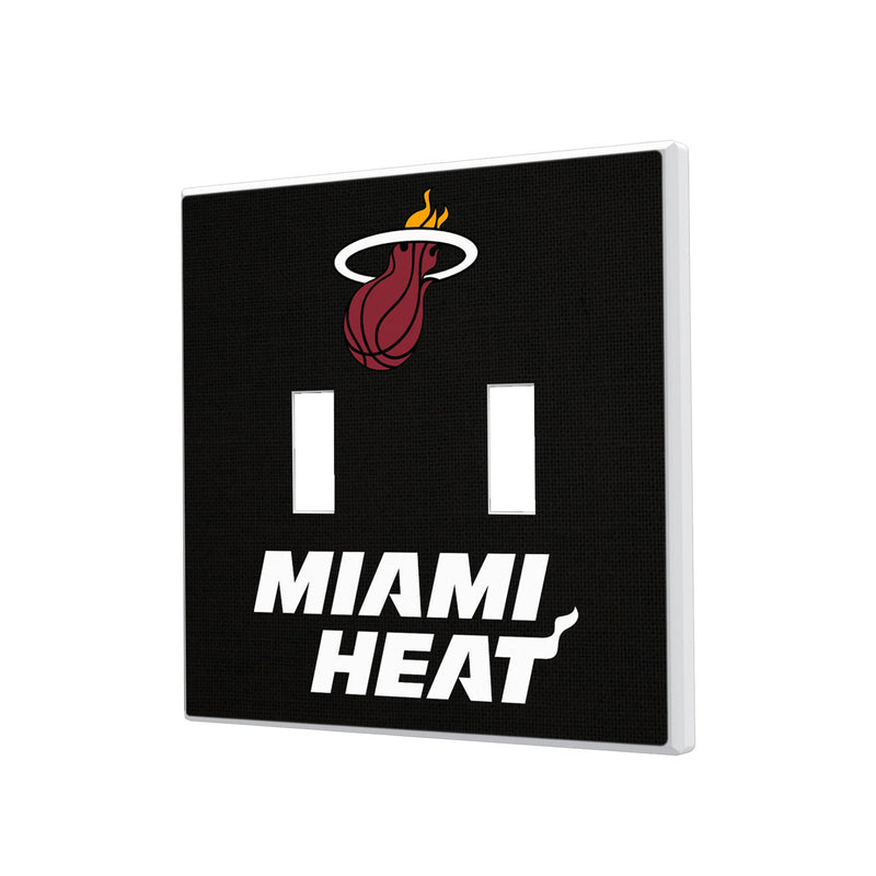 Miami Heat Solid Hidden-Screw Light Switch Plate