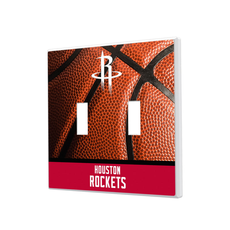 Houston Rockets Basketball Hidden-Screw Light Switch Plate