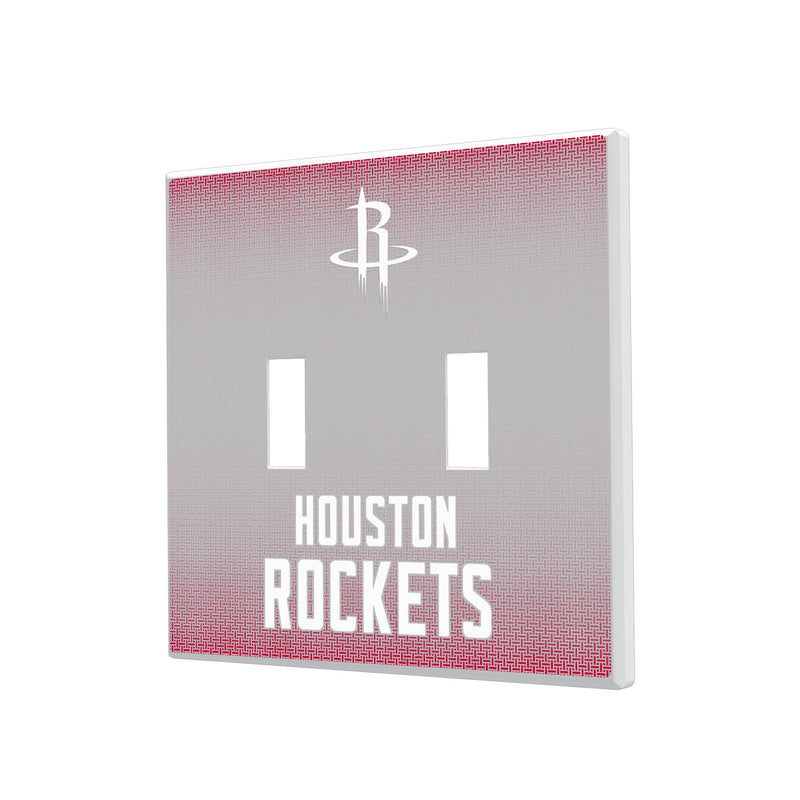 Houston Rockets Linen Hidden-Screw Light Switch Plate