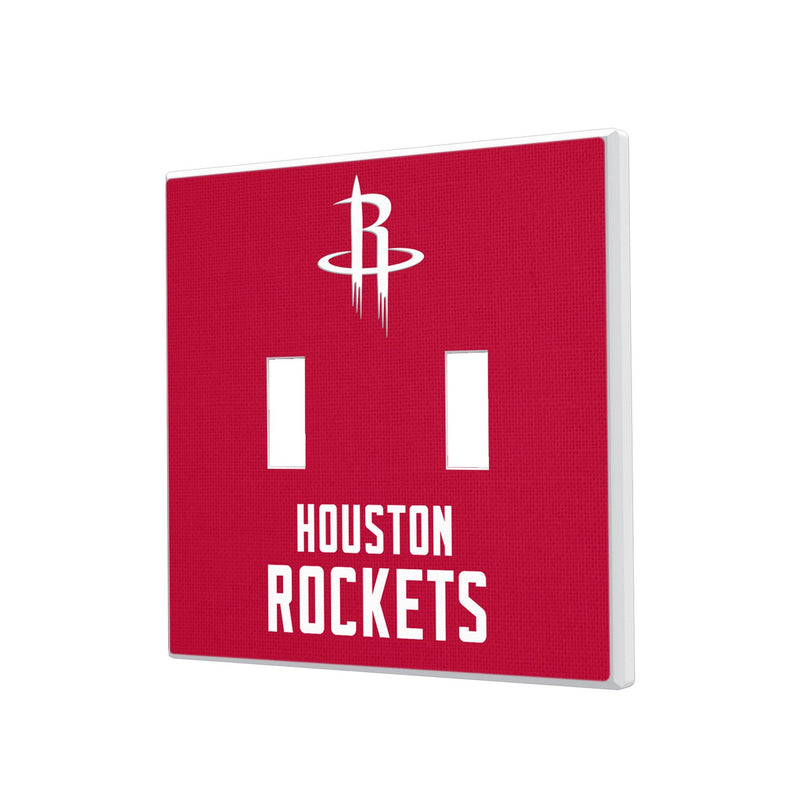 Houston Rockets Solid Hidden-Screw Light Switch Plate