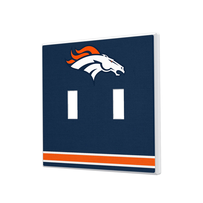 Denver Broncos Stripe Hidden-Screw Light Switch Plate