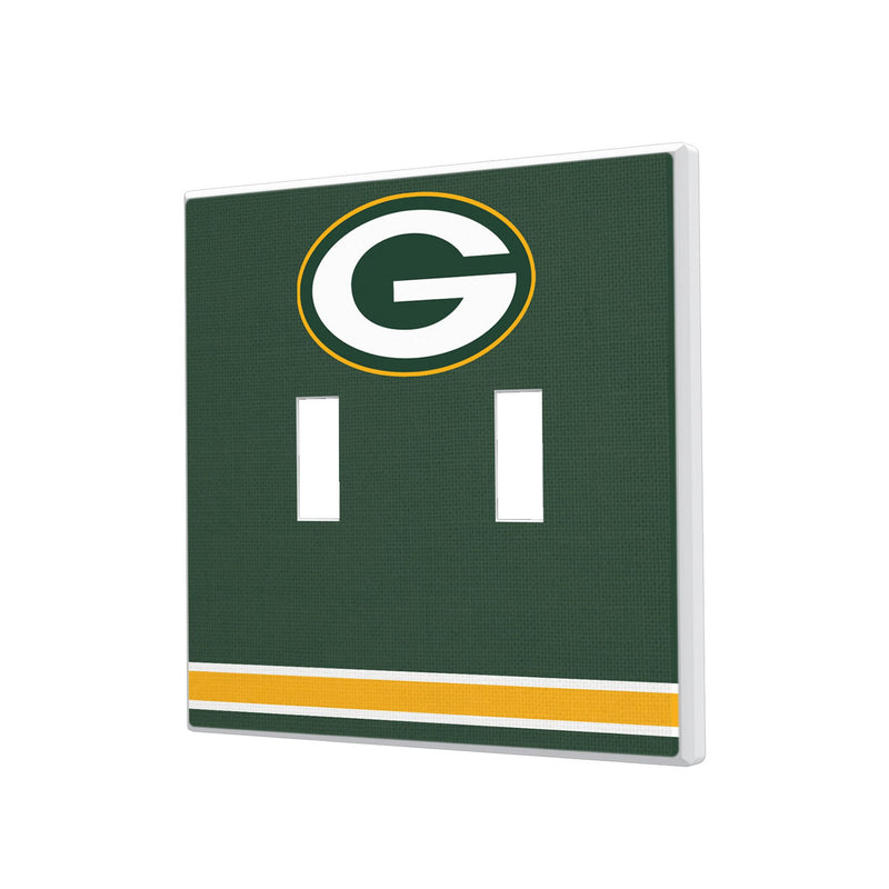 Green Bay Packers Stripe Hidden-Screw Light Switch Plate