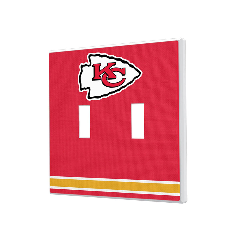 Kansas City Chiefs Stripe Hidden-Screw Light Switch Plate