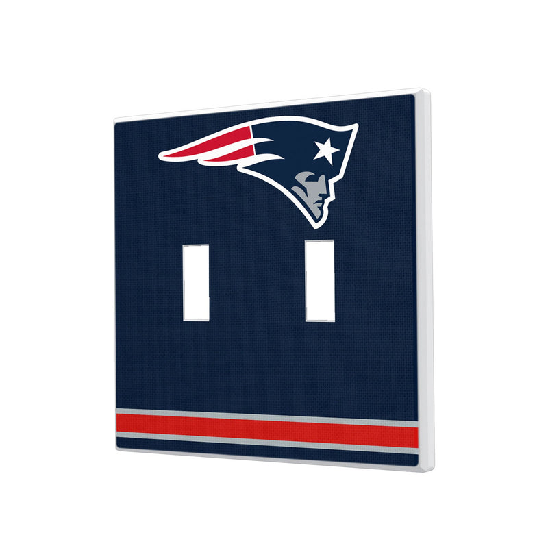 New England Patriots Stripe Hidden-Screw Light Switch Plate