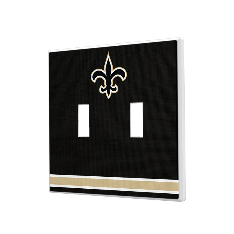 New Orleans Saints Stripe Hidden-Screw Light Switch Plate